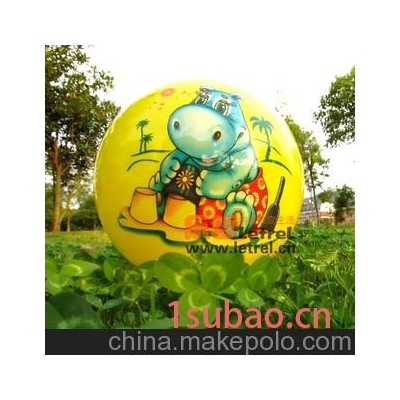 热销儿童充气玩具 10寸25cm卡通贴标球/皮球/波波球/玩具球