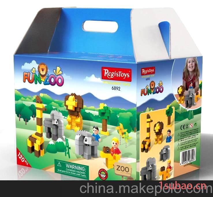 沛利Registoys 120PCS快乐动物园益智拼装积木 6892图2