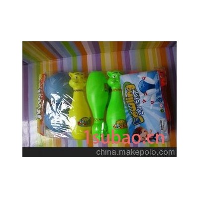 儿童塑料玩具 大号球瓶+2球 卡通动物保龄球套装 运动玩具