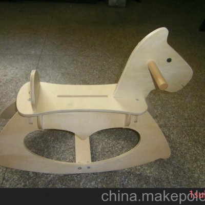木制爱心摇马摇木马易拼装儿童摇马宝宝小木马玩具