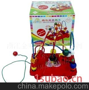 绕珠迷宫拖车 QJH--085木制玩具