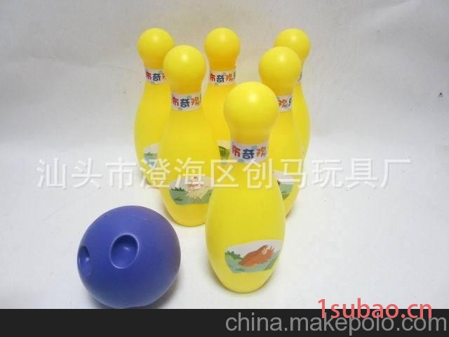 客板OEM促销布奇乐乐园赠品保龄球 吹瓶保龄球 玩具保龄球