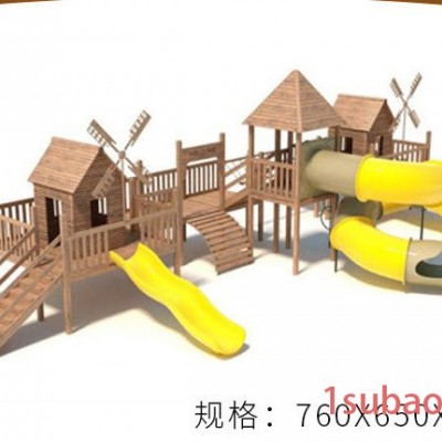 大风车玩具厂 供应贵州景区露天儿童组合螺旋滑梯