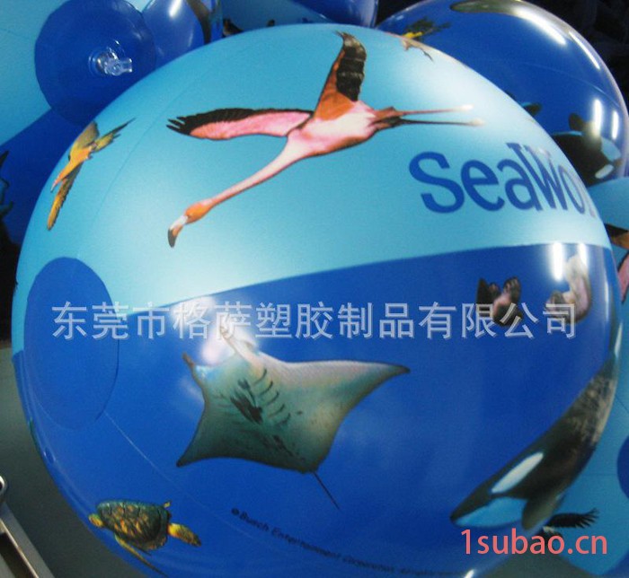 充气玩具PVC冲气沙滩球冲气儿童玩具气球水上步行球玩具球图2