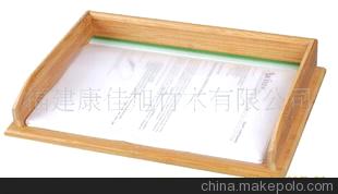 厂家直销健康环保的竹制台式文件架（OF-010）