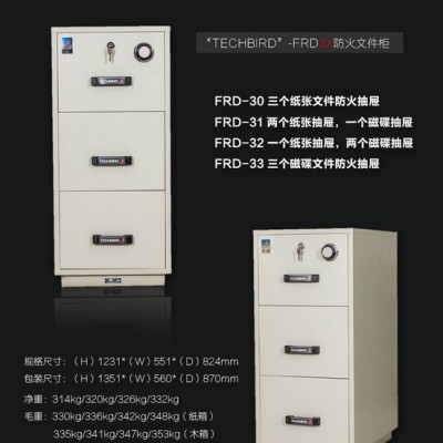 泰格FRD-2X 档案资料防火安全柜 文件防火保险柜 一小时防火安全柜