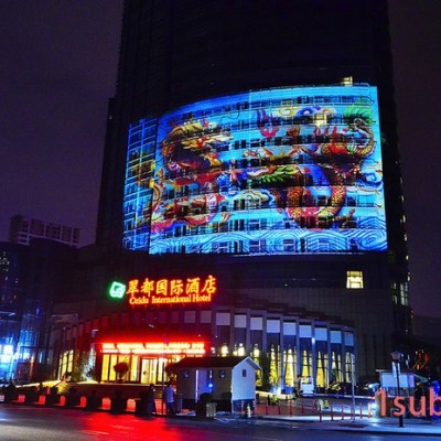 Z**商用广告投影机 高清楼宇广告投影机 建筑裸眼3D投影机