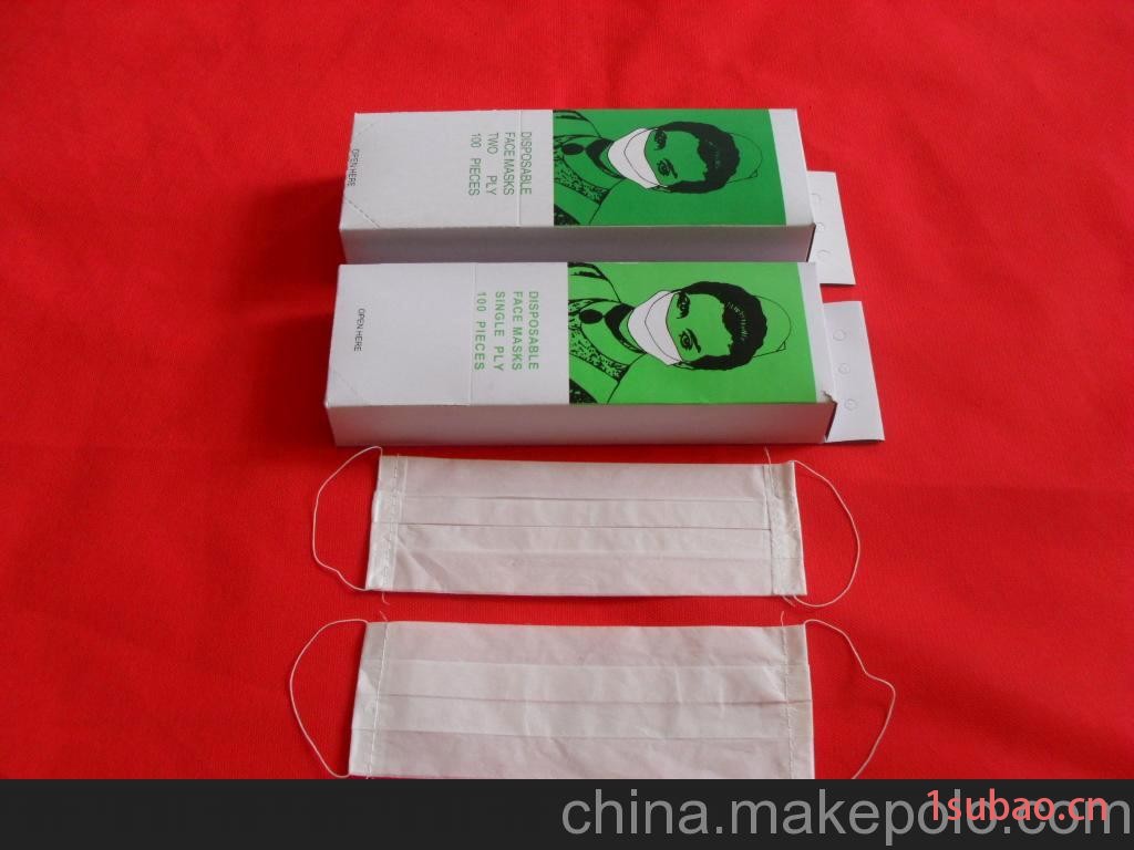厂家供应现货 纸口罩单层 双层纸口罩 一次性纸口罩图2