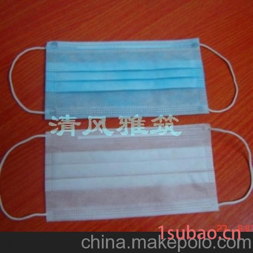 劳保家居酒店美容用品/一次性口罩批发/三层无纺布口罩0.09元/只图2