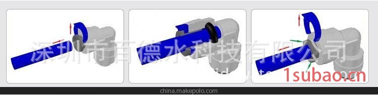 净水器配件 RO纯水机快接弯头 4040快接水管弯头 2分快接图3