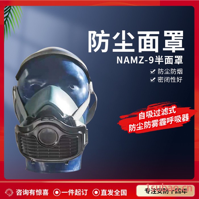 防毒半面具 ANMZ-9 半面具防毒口罩 双过滤器半防毒面罩