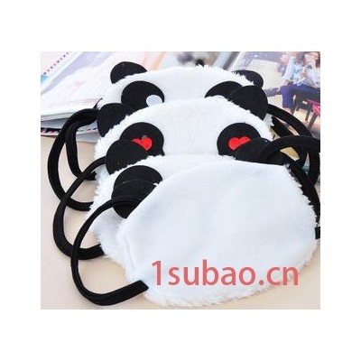 韩国可爱卡通个性毛绒熊猫保暖口罩 纯棉口罩
