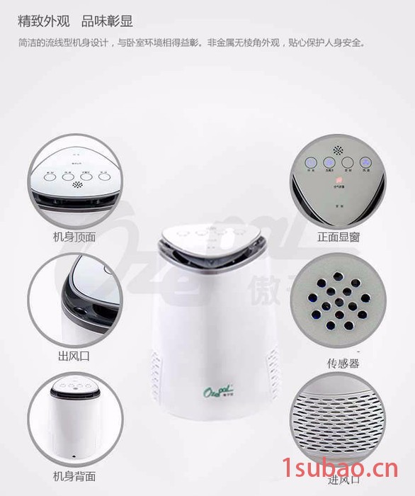 **供应4重滤网5级净化采用气味化器的傲子宝桌面空气净化器图2