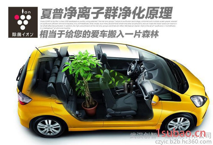 夏普车载空气净化器IG-BC2S-B新款杀菌除异味车用氧吧IG-DC2Z-B/N图2
