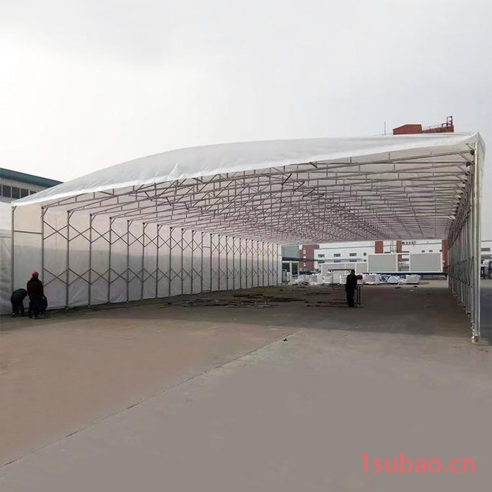 定做大型移动帐篷 活动雨棚伸缩遮阳雨棚 仓库棚雨棚定做图3