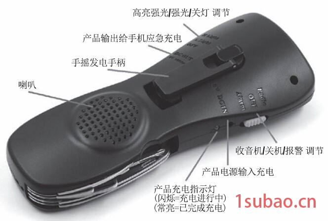 户外应急手电筒图3