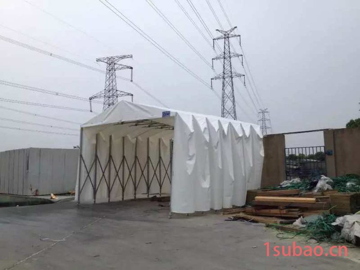 定制手动折叠推拉蓬伸缩活动雨棚大型移动仓库蓬推拉帐篷移动雨蓬 推拉蓬图3