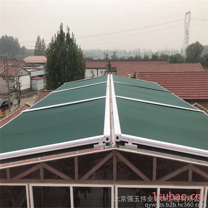 户外大型阳光房双轨天幕电动摇控铝遮阳天幕伸缩帐篷遮阳凉棚定制图5