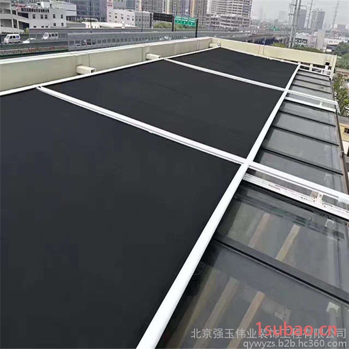 户外大型阳光房双轨天幕电动摇控铝遮阳天幕伸缩帐篷遮阳凉棚定制图2