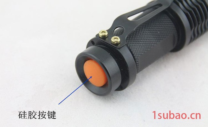 宁海手电筒直销SK68铝合金LED伸缩变焦迷你强光充电手电筒