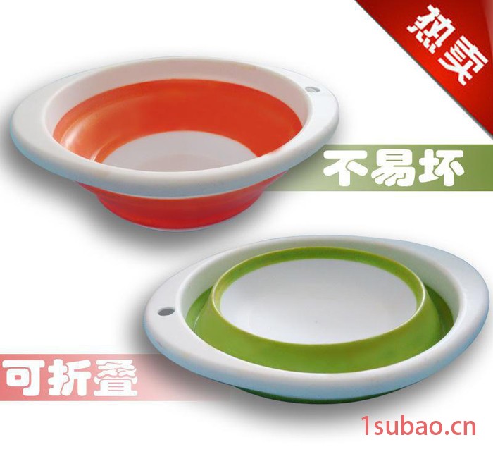 一件代发 可折叠饵料盆 搅拌渔具饵料碗 **硅胶便携折叠盆图2
