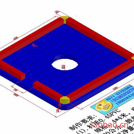 华予游乐网红桥充气垫| 充气防护垫 斗牛垫 充气斗牛垫 带帐篷斗牛垫 冲关防护垫 风洞防护垫订做图5