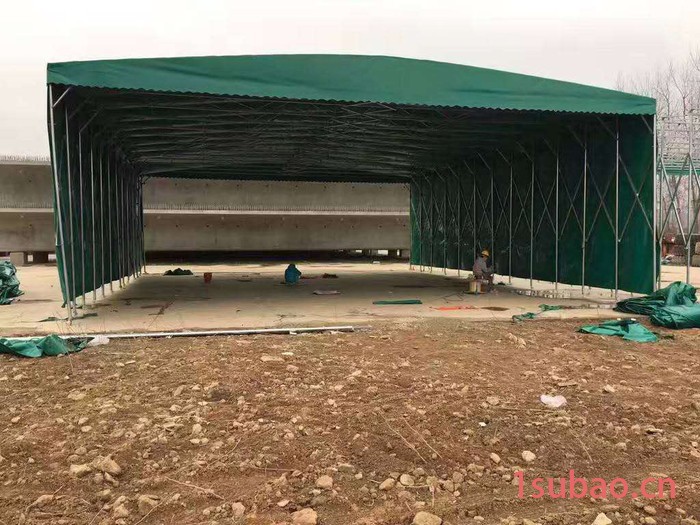 绍兴市定做大型仓库推拉帐篷 汽车停车棚 电动推拉棚 夜排挡移动棚图4