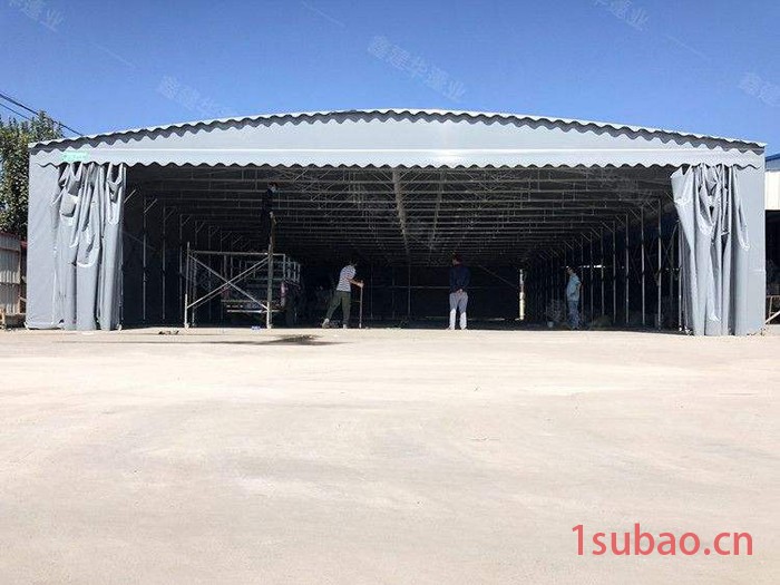 绍兴市定做大型仓库推拉帐篷 汽车停车棚 电动推拉棚 夜排挡移动棚图3