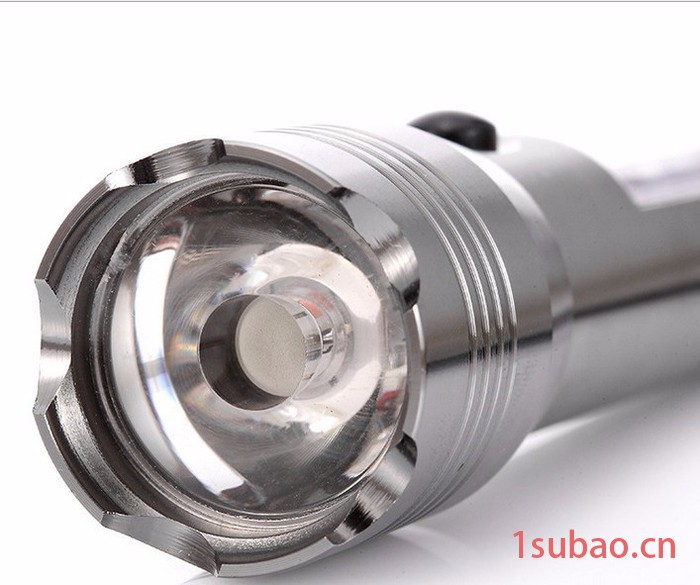 代发太阳能LED实用礼品手电筒强光远射强光手电led铝合金USB充电图3
