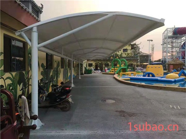 西安优创美车棚膜结构 膜结构停车棚遮阳棚 自行车车棚膜结构 景观棚膜结构 款式可定制图4