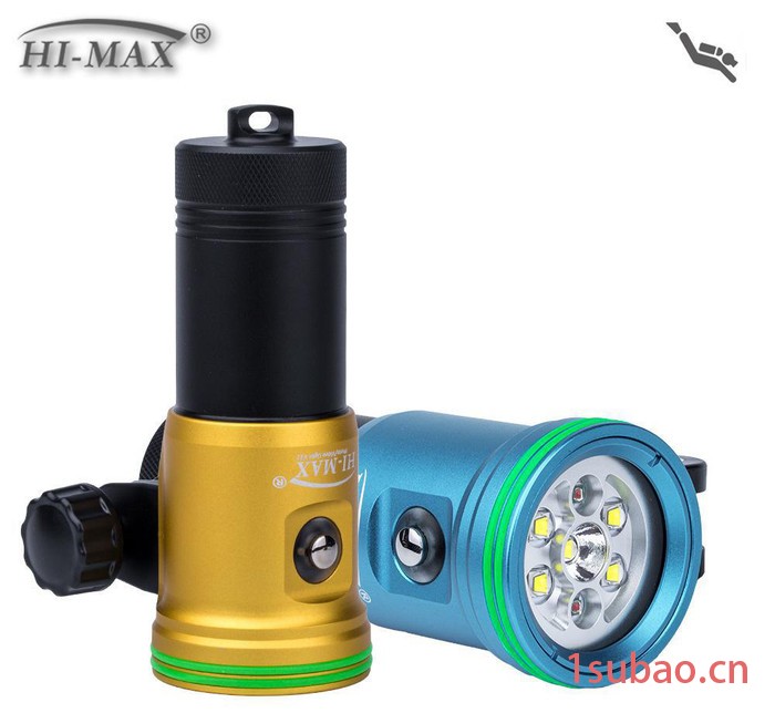水下专业拍照摄像手电广角潜水摄影补光手电筒超亮红光HI-MAX**图3