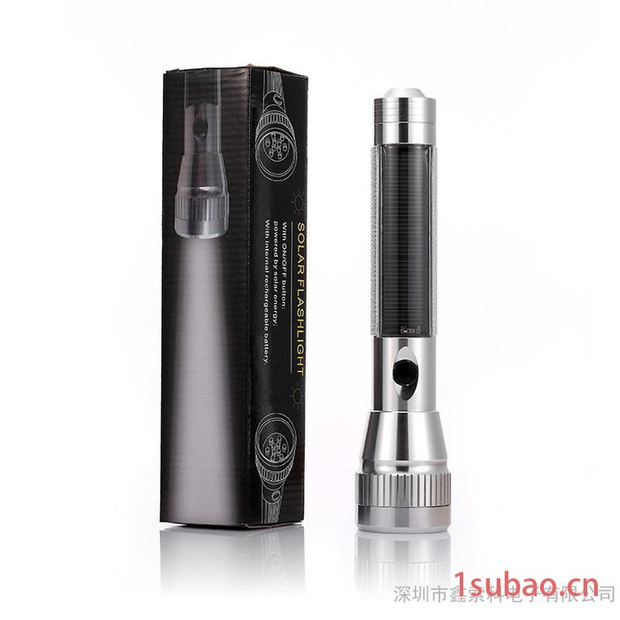 L太阳能手电筒 LED强光手电 T1001A大手电 **图3