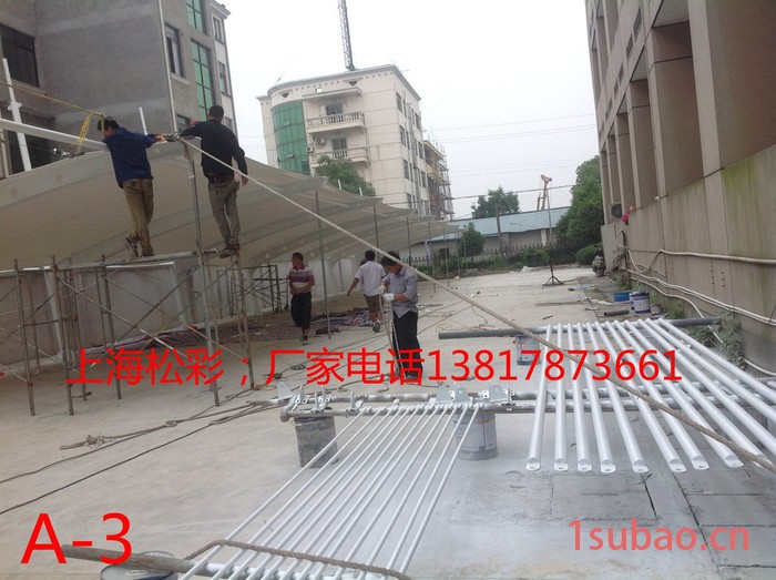 专业松彩车棚膜结构工程推拉棚膜布加工膜布批发上海膜结构车棚图5