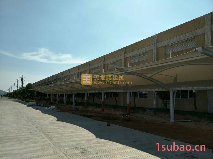 【天发车棚】包邮膜结构空间膜双开遮阳雨蓬膜结构车棚膜结构汽车停车篷膜结构遮阳篷图5