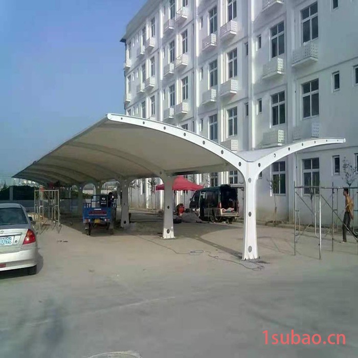 中国卓凡(China Zhuofan)膜结构停车棚充电桩车棚张拉膜户外景观棚小区遮阳雨棚膜结构工程汽车遮阳棚大型停车场图6