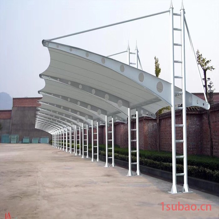 中国卓凡(China Zhuofan)膜结构停车棚充电桩车棚张拉膜户外景观棚小区遮阳雨棚膜结构工程汽车遮阳棚大型停车场图7