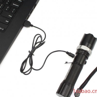 【罗门led】DC3.5mm强光手电筒USB充电线  USB
