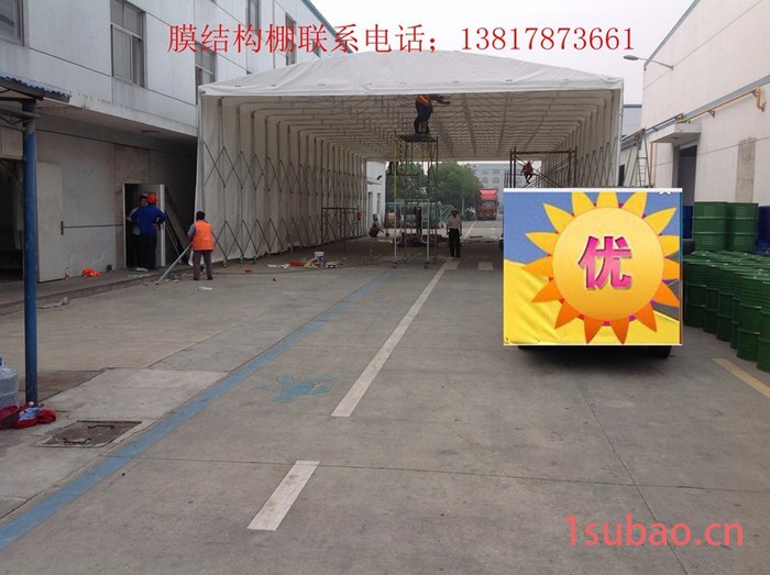 厂家专业膜布加工 膜布生产 膜布批发活动推拉蓬遮阳雨棚膜结构车棚自行车棚 景观蓬图2