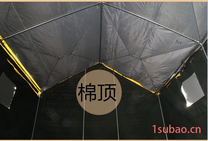 直销户外加厚施工工程帐篷 民用救灾防雨帆布棉帐篷工地住人帐篷图4