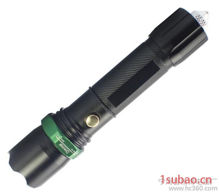 LED强光手电筒 带救生锤 变焦远射手电 充电照明电筒