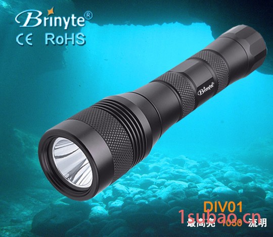 中国潜水手电筒高端品牌Brinyte DIV01Cree LED强光铝合金手电筒