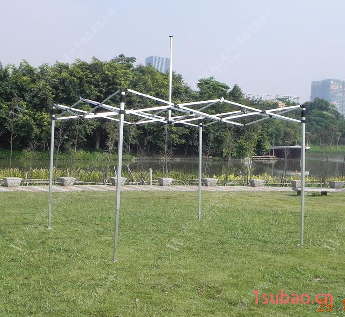 好运来38柱铝合金帐篷架 自动折叠帐篷架 户外帐篷架 3X3米