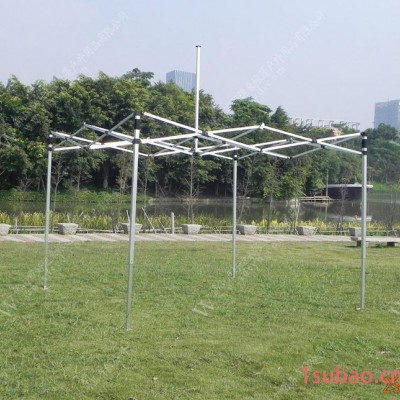好运来38柱铝合金帐篷架 自动折叠帐篷架 户外帐篷架 3X3米