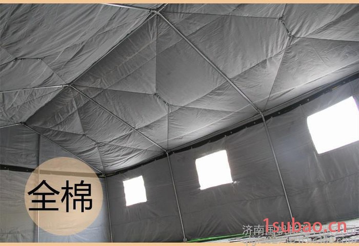 4*4 齐鲁国帆 施工帐篷 户外工地施工全棉帆布帐篷 防水防潮图2