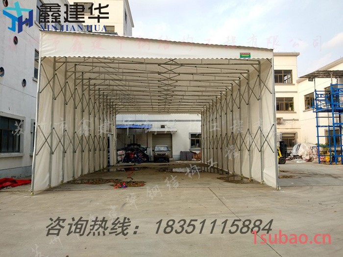 镇江扬中简易雨棚、超大折叠帐篷、组装移动雨棚、帆布推拉雨棚帐篷定制