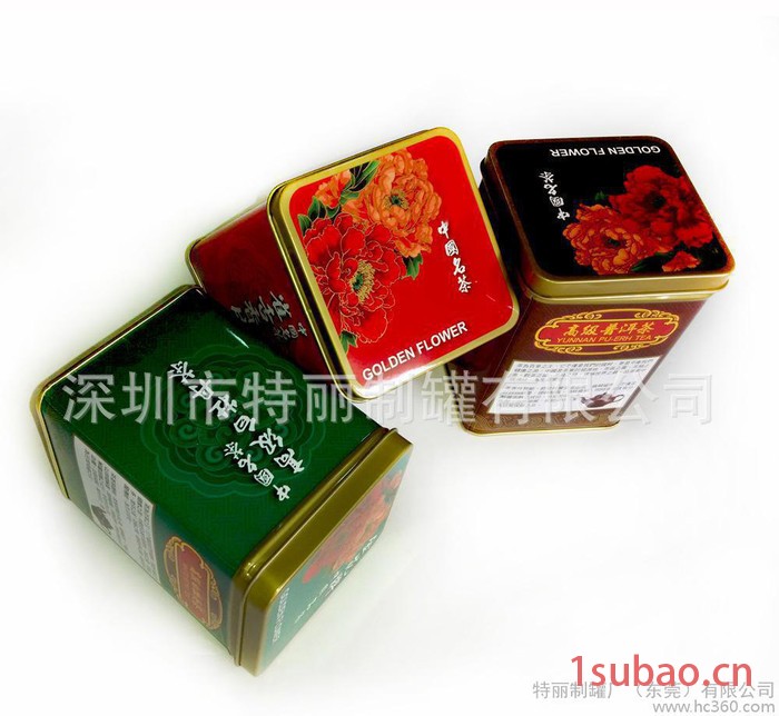 方形茶叶罐 茶叶包装铁罐 糖果包装铁盒 小饰品收纳盒图2