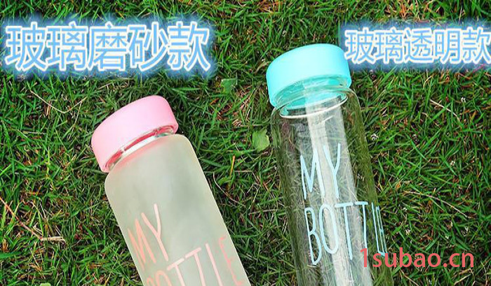 玻璃my bottle水杯 随行杯 mybottle塑料磨砂变色水果杯礼品水杯图2