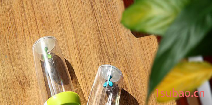 创意可爱小草温室塑料随行杯 便携户外水杯 一件代发