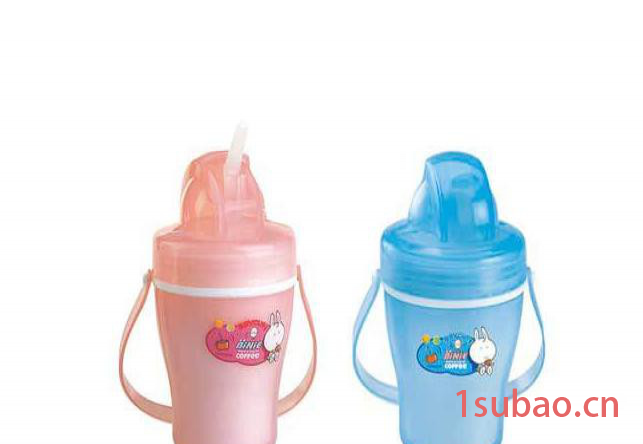 250ml手提双层吸管水杯/SB3102儿童塑料随身杯/学生卡通水壶