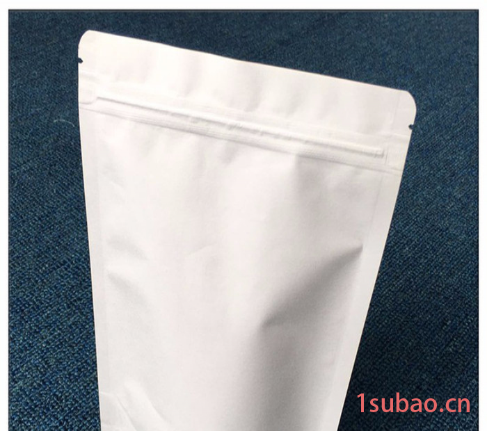 亚膜白色牛皮纸茶叶立体自封防潮骨袋现货140*220mm食品包装袋铝塑复合袋|自立自封袋|食品咖啡站立拉链密封骨袋厂家图2